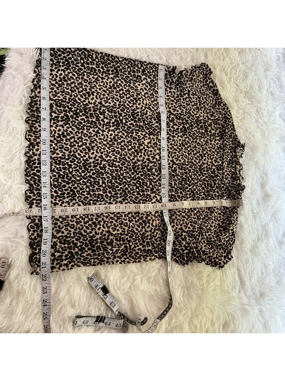 Nine West animal print ruffled mockneck short sleeve top Woman’s XL - Picture 11 of 11